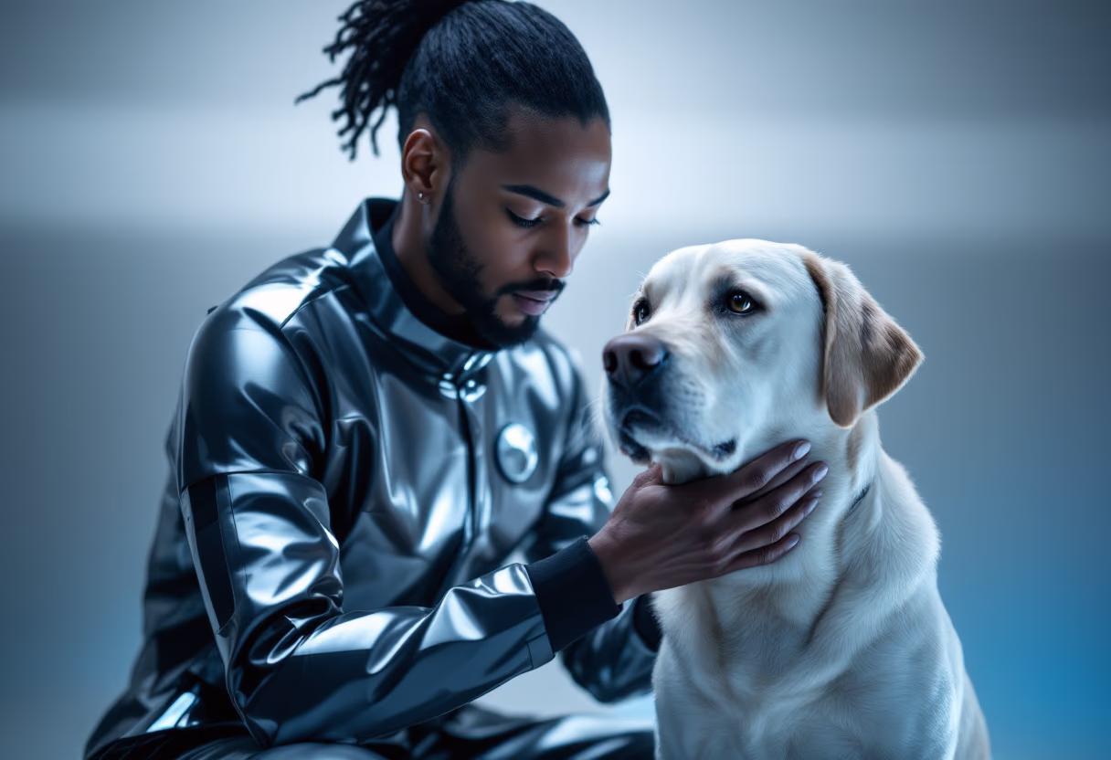 Vet assisting an animal